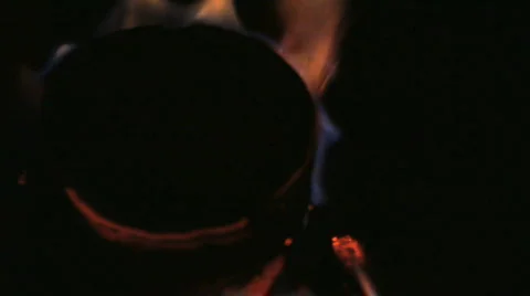 Burning Log Stock Footage 874278