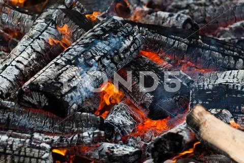 Burning Log Stock Photos