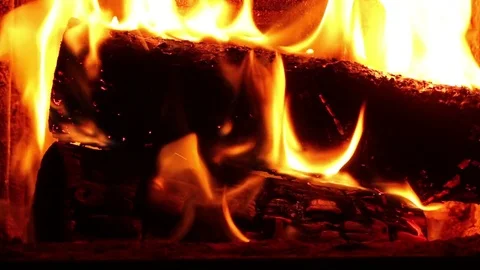 Burning logs. Stock-Footage 71463122
