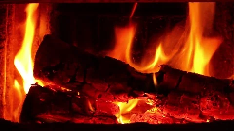 Burning logs. Video stock 71472844