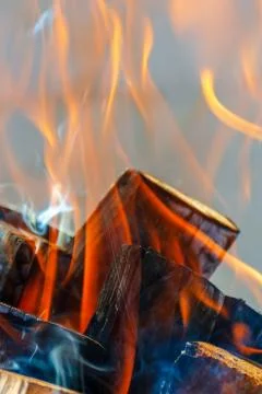 Burning  logs Stock Photos