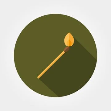Burning Lucifer match Stock Illustration