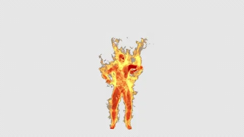 Burning man fire dance elements - with alpha channel. Stock Footage 231415518