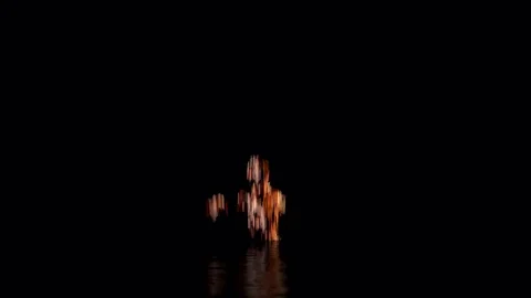 Burning man Mocap jumping and walking Stock Footage 84169047