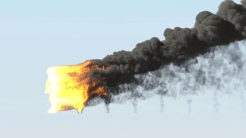 Burning man running Stock Footage 72654307