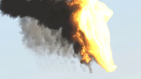 Burning man running Stock Footage 72668057