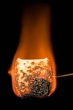 Burning marshmellow Stock Photos