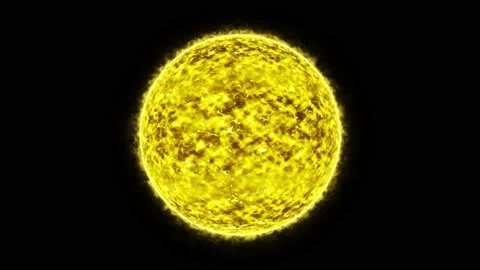 Burning Massive Yellow Star Loop Stock Footage 222837735