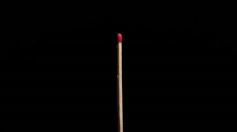 A Burning Match On A Black Background 1 Stock Footage 58817621
