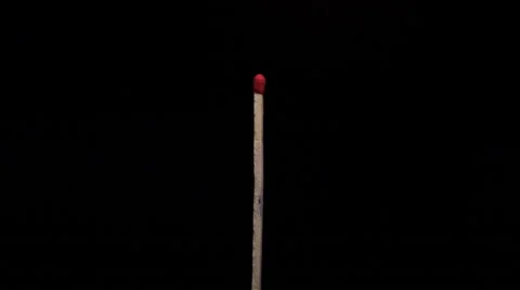 A Burning Match On A Black Background Stock-Footage 58817770