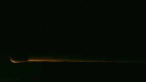 Burning match on a black background. Vídeo Stock 116669405