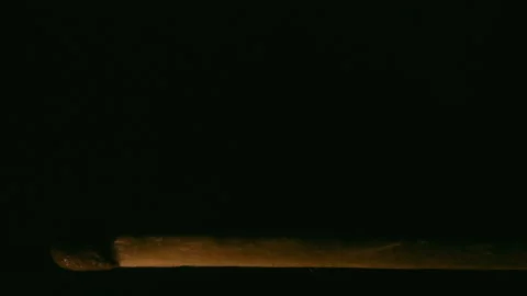 Burning match on a black background. Stock Footage 116669462