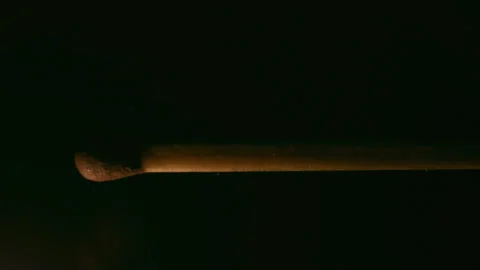 Burning match on a black background. Stock-Footage 116669467