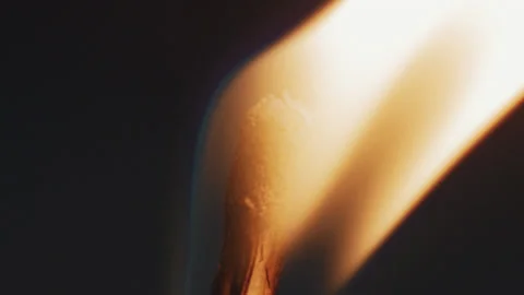 Burning Match on black background Stock Footage 166230040