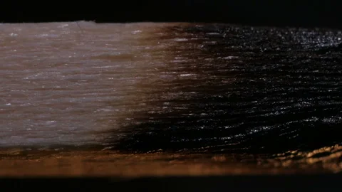 Burning match on black background in macro Stock Footage 106033413
