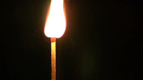 Burning match Vídeo Stock 34298563