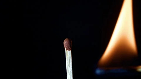 Burning match Stock Footage 48678865