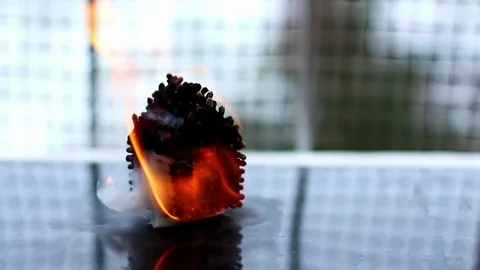 Burning Match House Concept Stock Footage 72095845