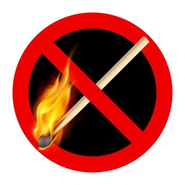 Burning match Stock Illustration