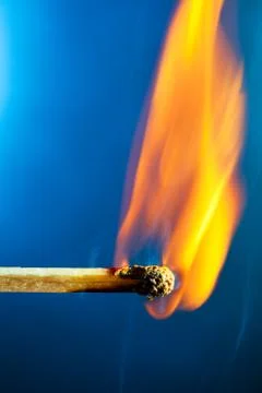 Burning match macro Photos
