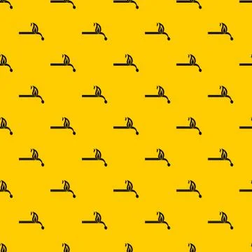 Burning match pattern vector Stock Illustration