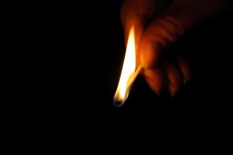 Burning match Stock Photos