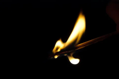 Burning match Stock Photos
