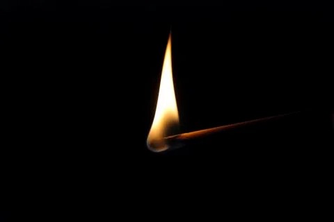 Burning match Foto stock