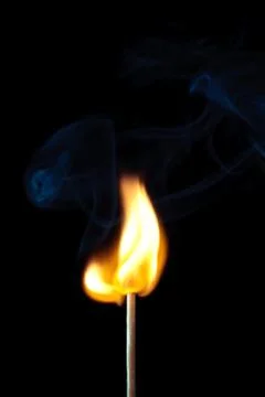 Burning match Stock Photos