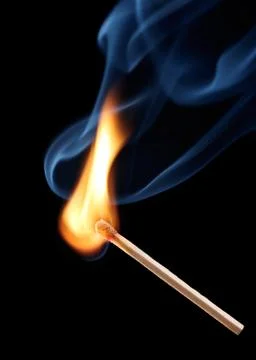 Burning match Stock Photos