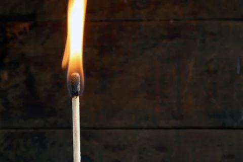 Burning match Stock Photos