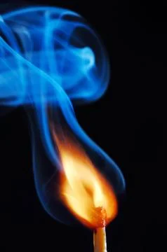 Burning match Stock Photos