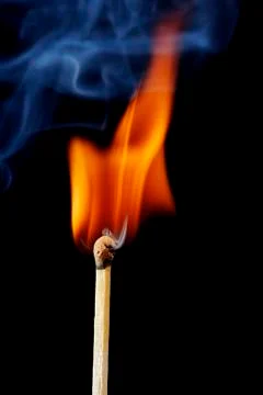 Burning match Stock Photos