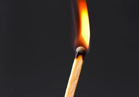 Burning match Stock Photos