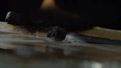 Burning matches on black background Video stock 71754740