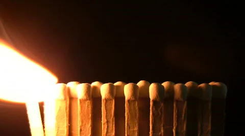 Burning matches Stock Footage 800485