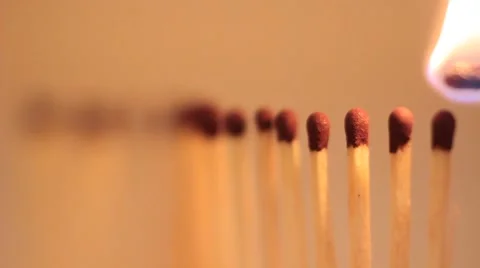 Burning matches Stock Footage 1070591