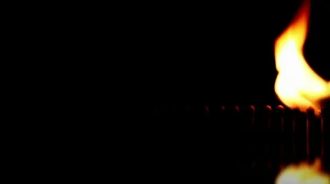 Burning matches Stock Footage 10743177