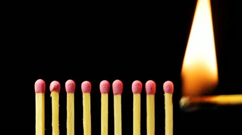 Burning matches Vídeos de archivo 11025049