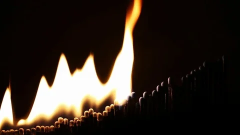 Burning matches Video stock 75494186