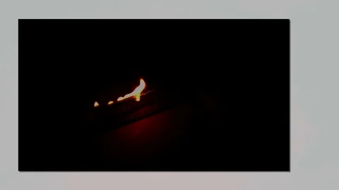 Burning of matches, installation Stock Footage 75610560