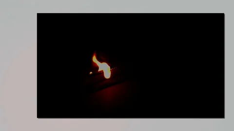 Burning of matches, installation Stock Footage 75611516