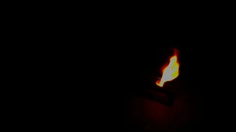 Burning of matches, installation Stock Footage 75613252