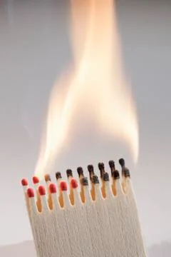 Burning Matches Stock Photos