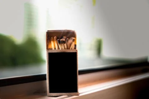 Burning matches. Stock Photos