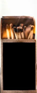 Burning matches. Stock Photos