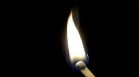 Burning Matchstick Stock Footage 604698