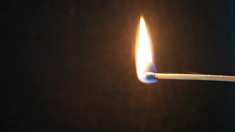 Burning matchstick Stock Footage 77377087
