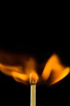 Burning matchstick Stock Photos
