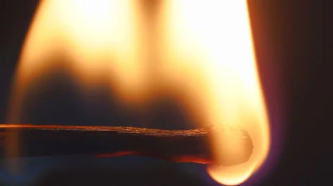 Burning matchstick in slow motion. Stock Footage 28911363